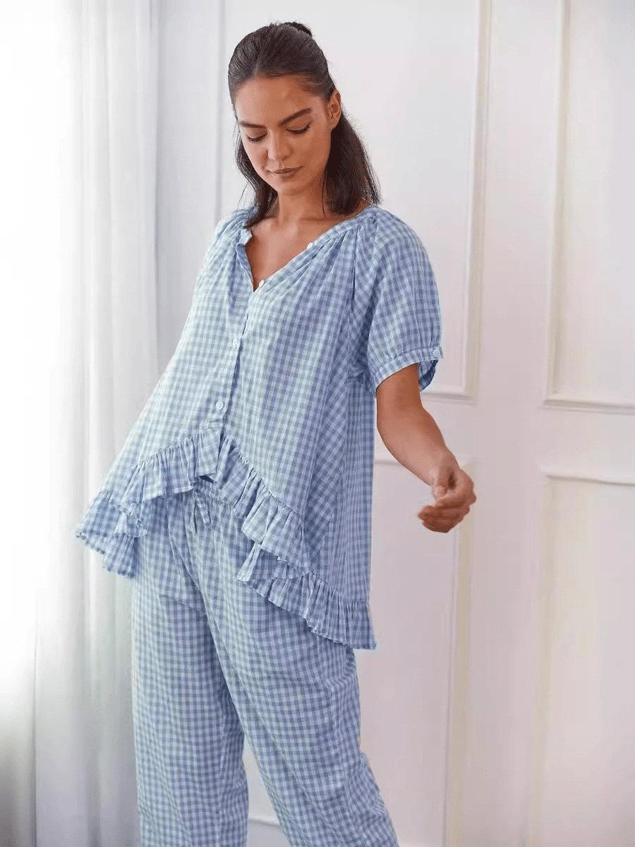 Sophie Sleep Set Gingham Berry